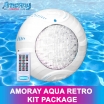 Amoray 8in Aqua Retro Light Kit (13 Color Show) 30ft